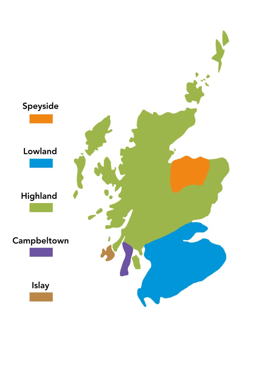 Scotland Whisky Regions Map
